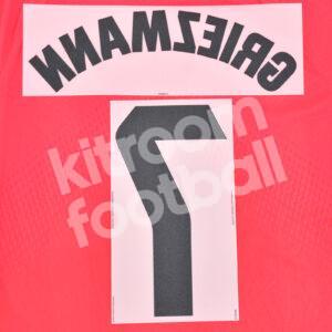 Original Player Issue 2023-25 Atletico Madrid Home Name Number Set #7 GRIEZMANN La Liga - Image 3