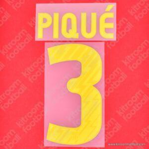 Original Player Issue 2010-11 Barcelona Home Name Set #3 PIQUÉ (Sipesa)