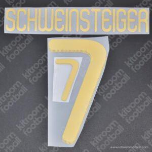 2010 Germany FIFA World Cup Away Name Set #7 SCHWEINSTEIGER (Repro)