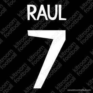 1998-00 Real Madrid Away & Third Name Set #7 RAUL (Repro)