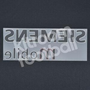 2002-05 Real Madrid Siemens Mobile Sponsor Patch White Liga Version Repro v2 - Image 3