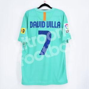 2010-11 Barcelona Away Shirt #7 DAVID VILLA Size L (Very Good) - Image 1