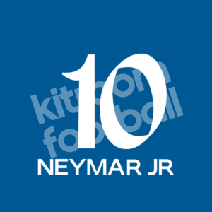 2023-24 Al Hilal Home Name Number Set #10 NEYMAR JR Repro - Image 1