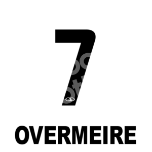 2014-15 Lokeren Home Name Number Set #7 OVERMEIRE Repro