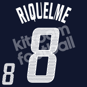 2004-05 Argentina Away Name Set Number #8 RIQUELME Repro