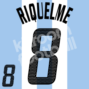 2004-05 Argentina Away Name Set Number #8 RIQUELME Repro