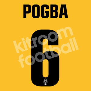 2013-14 Juventus Away Name Number Set #6 POGBA Repro - Image 1