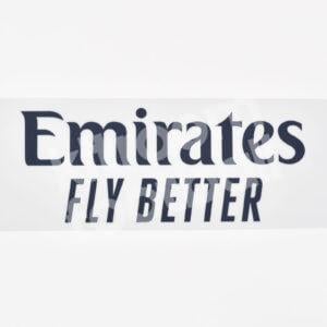 Original Player Issue 2023-24 Real Madrid Emirates Fly Better Sponsor Patch Navy Blue