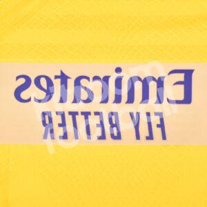 Original Player Issue 2023-24 Real Madrid Emirates Fly Better Sponsor Patch Purple - Image 3