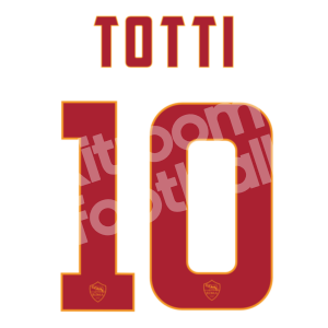 2014-15 AS Roma Away Name Number Set #10 TOTTI Repro – Kitroom