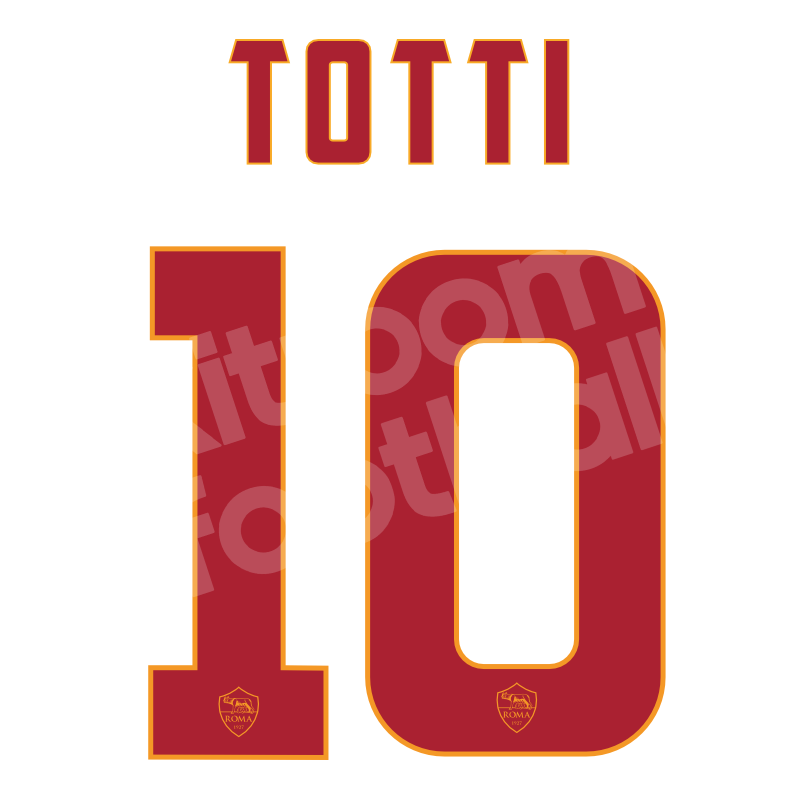2014-15 AS Roma Away Name Number Set #10 TOTTI Repro – Kitroom