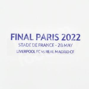Official Real Madrid Final Paris Champions League 2022 MDT Match Details Patch