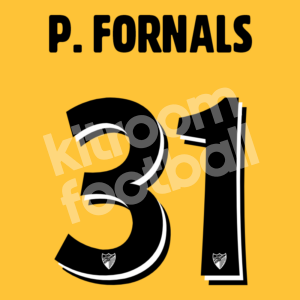 2016-17 Málaga CF Away Name Number Set #31 Pablo FORNALS Repro