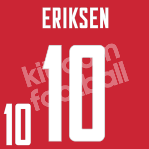 2021-24 Denmark Home Name Number Set #10 ERIKSEN Repro