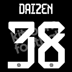 2023-24 Celtic Fc Scotland Away Name Number Set #38 DAIZEN UCL Repro