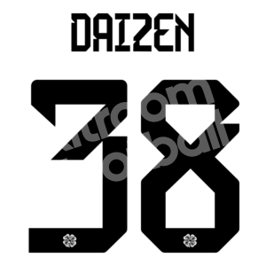2023-24 Celtic Fc Scotland Home Name Number Set #38 DAIZEN UCL Repro