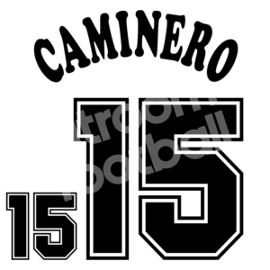 Spain World Cup 1994 Away Black Name Number Set #15 CAMINERO Repro