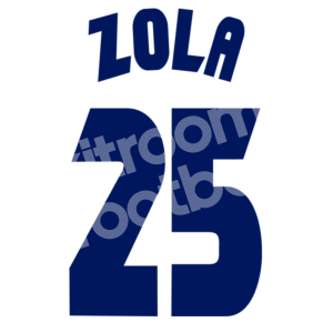 1998-00 Chelsea Cup Away Name Set #25 ZOLA (Repro)