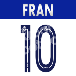 2004-05 Deportivo La Coruña Home Name Number Set #10 FRAN Repro - Image 1