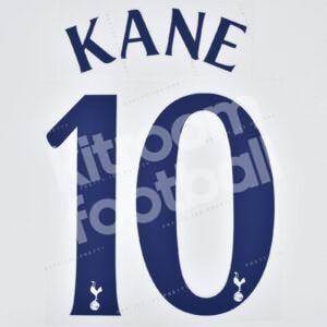 2018-19 Tottenham Hotspur Home Name Number Set #10 KANE UCL Repro