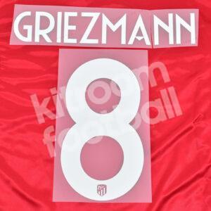 2022-23 Atletico Madrid Home Name Number Set #8 GRIEZMANN UCL Repro