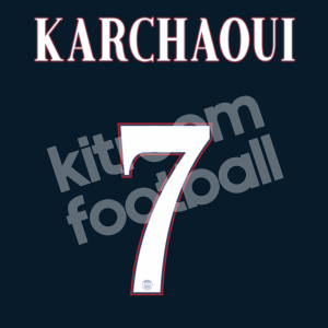 2022-23 PSG Paris Sain Germain Home Name Number Set Womens #7 KARCHAOUI Repro