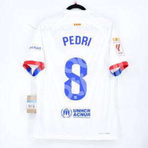 2023-24 Barcelona Away Match Shirt #8 PEDRI  (M) Dri-FIT ADV (DX2614-101) - Image 1