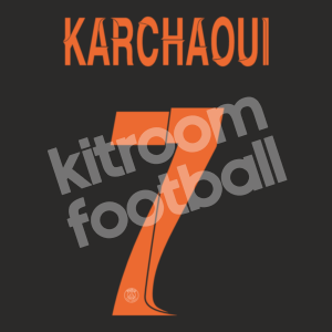 2023-24 PSG Pâris Sain Germain Third Name Number Set Womens #7 KARCHAOUI Repro