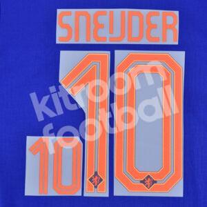 FIFA World Cup 2014 Netherlands Away Name Number Set #10 SNEIJDER Repro
