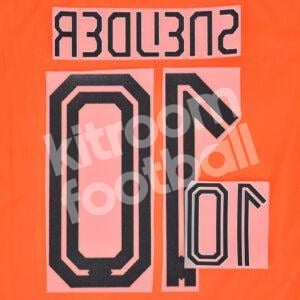 FIFA World Cup 2014 Netherlands Home Name Number Set #10 SNEIJDER Repro - Image 3