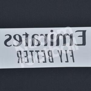 Original Player Issue 2023-24 Real Madrid Emirates Fly Better Sponsor Patch Grey - Image 3