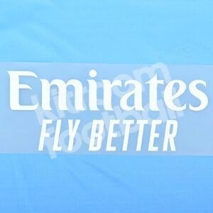 Original Player Issue 2023-25 Real Madrid Emirates Fly Better Sponsor Patch White - Image 1