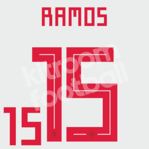 World Cup 2018 Spain Name Number Set Away #15 Sergio RAMOS Repro