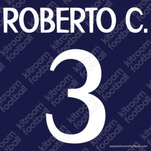 1998-99 Real Madrid Away Name Number Set #3 ROBERTO CARLOS v1 Repro