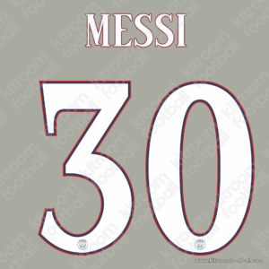 2022-23 PSG Paris Home Name Number Set #30 MESSI Champions League Repro - Image 1
