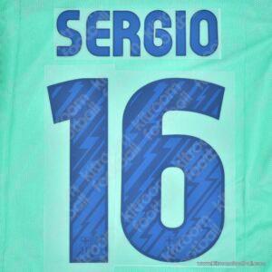 2010-11 Barcelona Away Name Number Set #16 SERGIO Busquets Repro