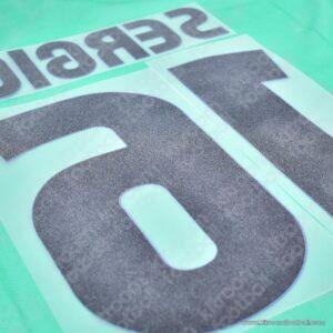 2010-11 Barcelona Away Name Number Set #16 SERGIO Busquets Repro - Image 3