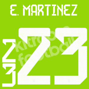 FIFA World Cup Qatar 2022 Argentina Name Number Set #23 Dibu MARTINEZ Green Repro