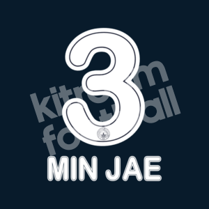 2021-22 Fenerbache Third Name Number Set #3 MIN JAE Repro