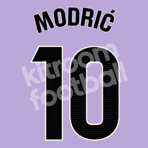 2023-24 Real Madrid Fourth Black Name Number Set #10 MODRIC La Liga Repro