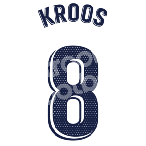 2020-21 Real Madrid Home Name Number Set #8 KROOS La Liga Repro - Image 1