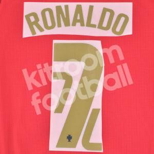 EURO 2020-21 Portugal Home Name Number Set #7 RONALDO Repro v1