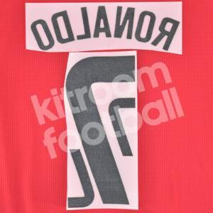 EURO 2020-21 Portugal Home Name Number Set #7 RONALDO Repro v1 - Image 3