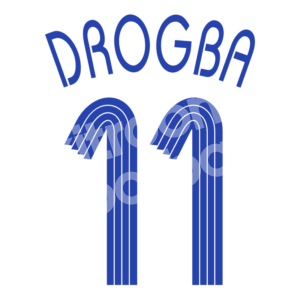 2006-08 Chelsea Away Name Number Set #11 DROGBA Repro Champions League