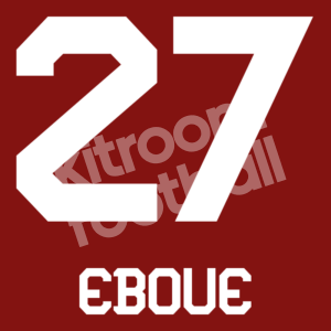 2012-13 Galatasaray Home White Name Number Set #27 EBOUE Repro