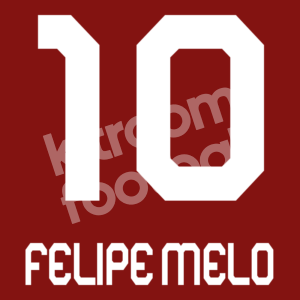 2012-13 Galatasaray Home White Name Number Set #10 FELIPE MELO Repro