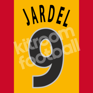 2000-01 Galatasaray Home Name Number Set #9 JARDEL Repro (2 layers)