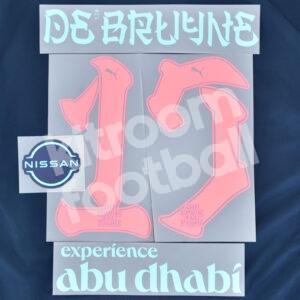 2023-24 Manchester City Preseason Third Name Number Set #17 Kevin DE BRUYNE Repro