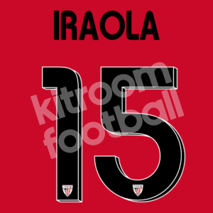 2014-15 Bilbao Home Name Number Set #15 IRAOLA Repro