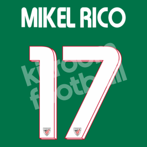 2014-15 Bilbao Away Name Number Set #17 MIKEL RICO Repro